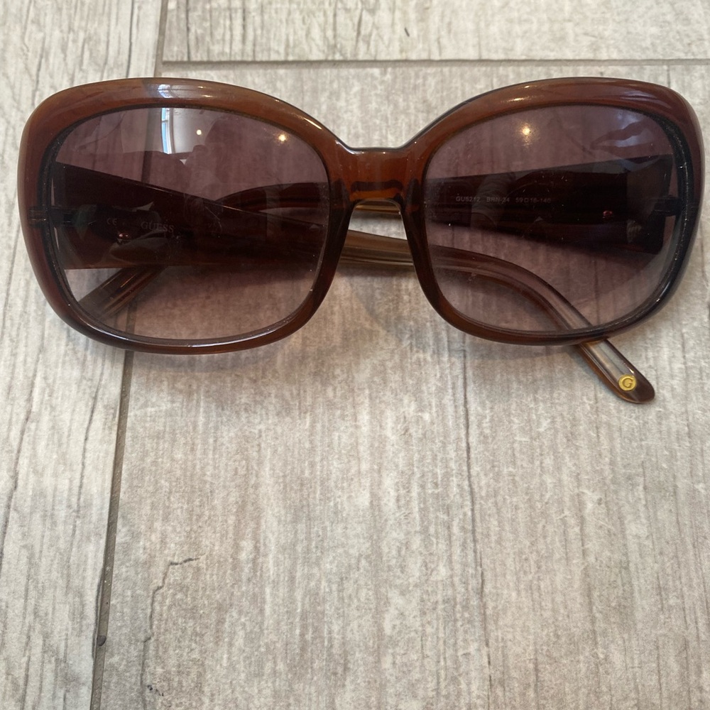Guess Brown Oversized Women's Sunglasses